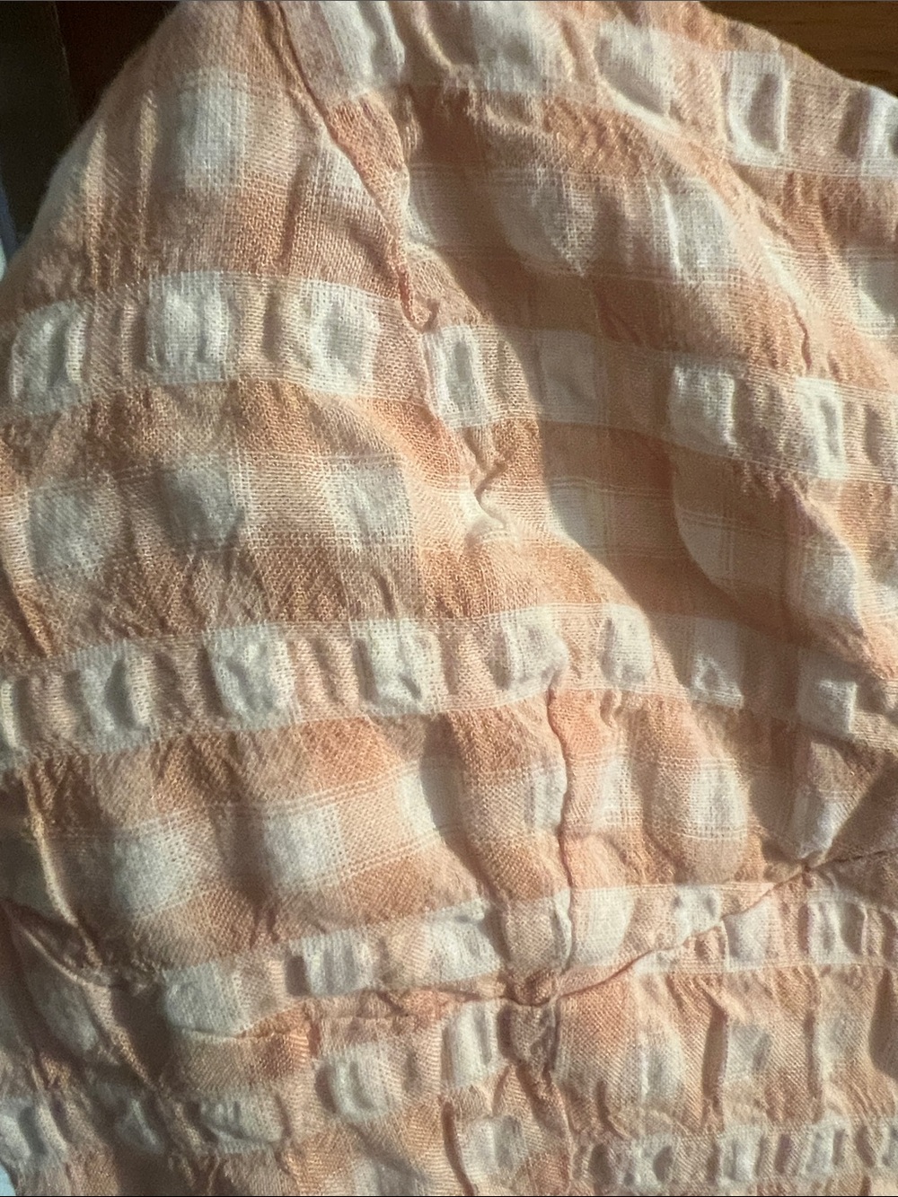 Forever 21 Peach Gingham Textured Romper - Picture 4 of 13